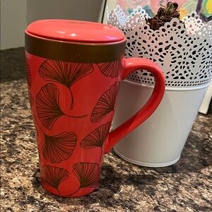 STOKES Orange Gold Leaf 2.5 cup 600ml Large Mug